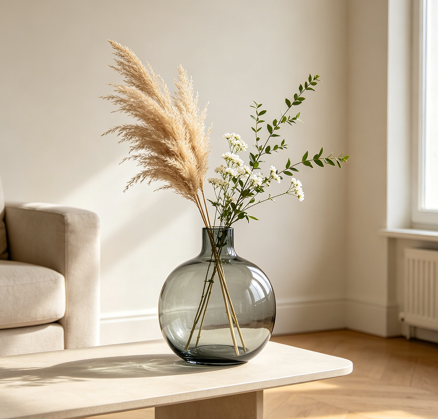 Modern Nordic Style Glass Flower Vase Decor